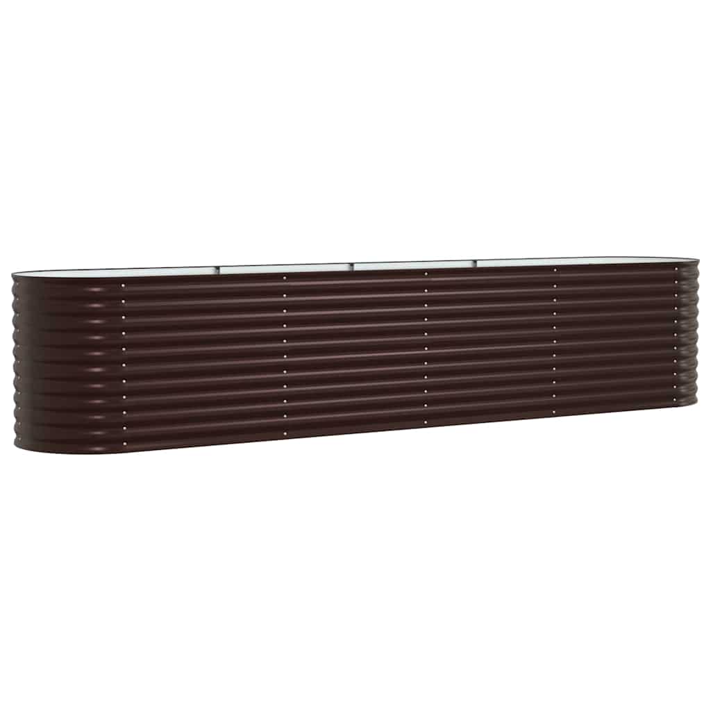 Raised Bed Brown 400 x 80 x 81 cm Steel