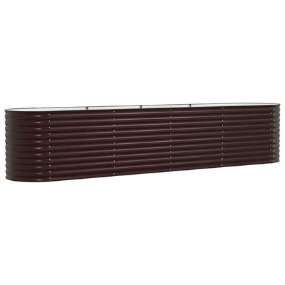 Raised Bed Brown 400 x 80 x 81 cm Steel