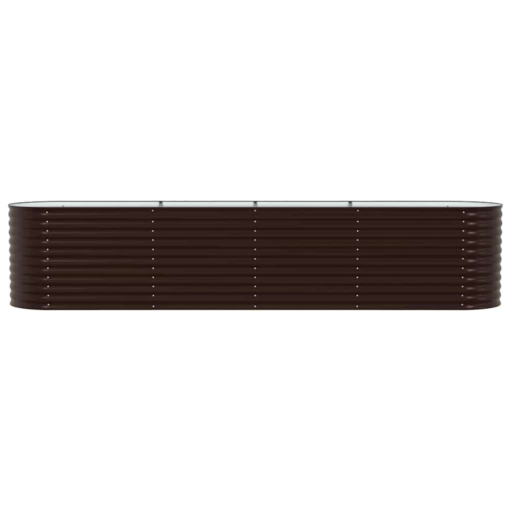 Raised Bed Brown 400 x 80 x 81 cm Steel