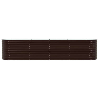 Raised Bed Brown 400 x 80 x 81 cm Steel