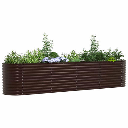 Raised Bed Brown 400 x 80 x 81 cm Steel