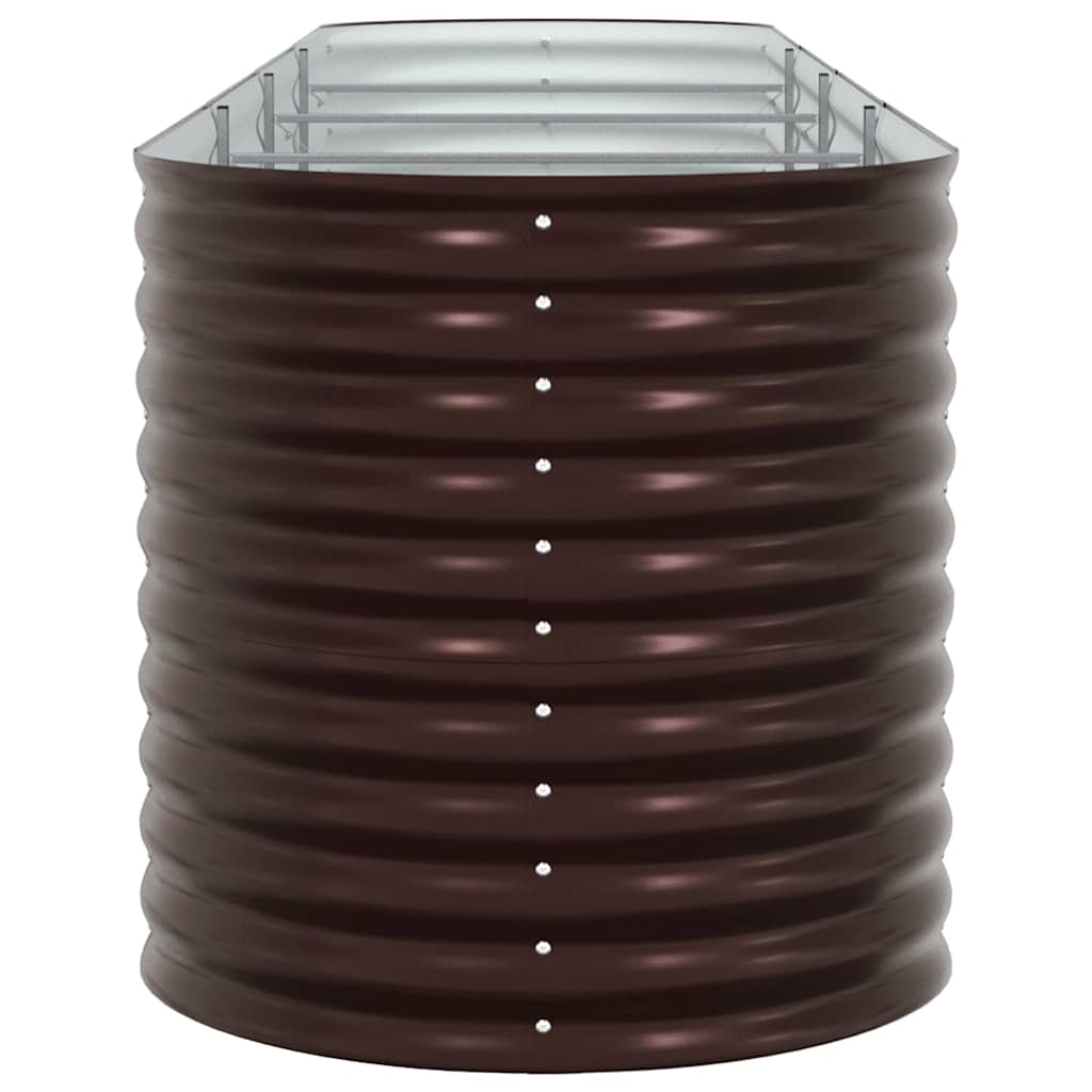 Raised Bed Brown 400 x 80 x 81 cm Steel