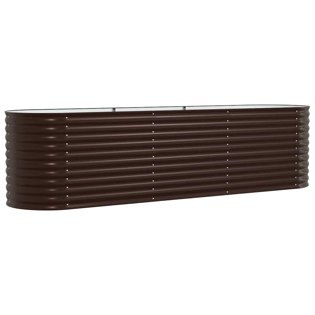 Raised Bed Brown 320 x 80 x 81 cm Steel