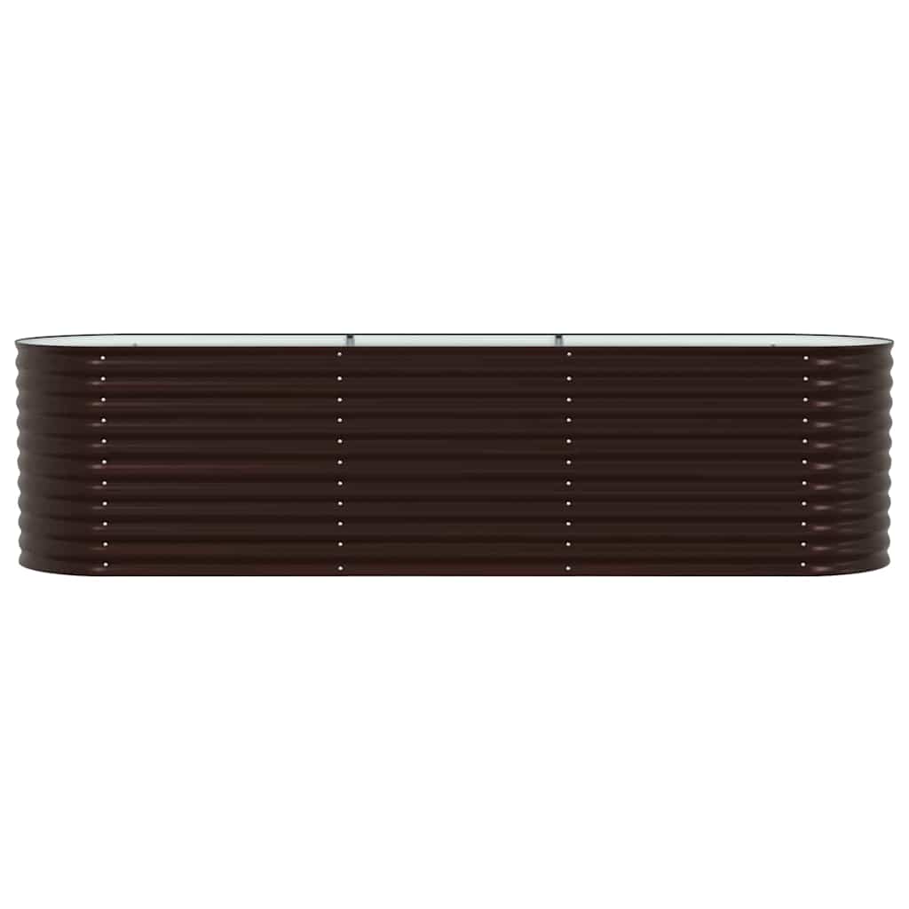 Raised Bed Brown 320 x 80 x 81 cm Steel