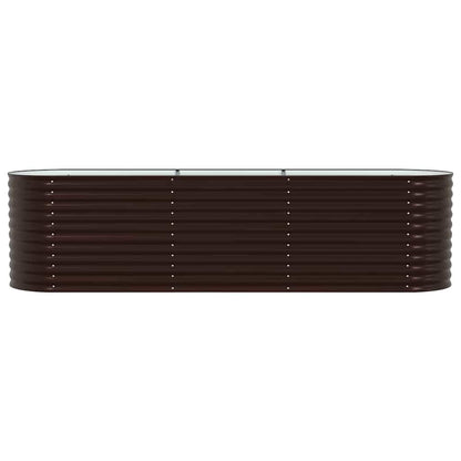 Raised Bed Brown 320 x 80 x 81 cm Steel