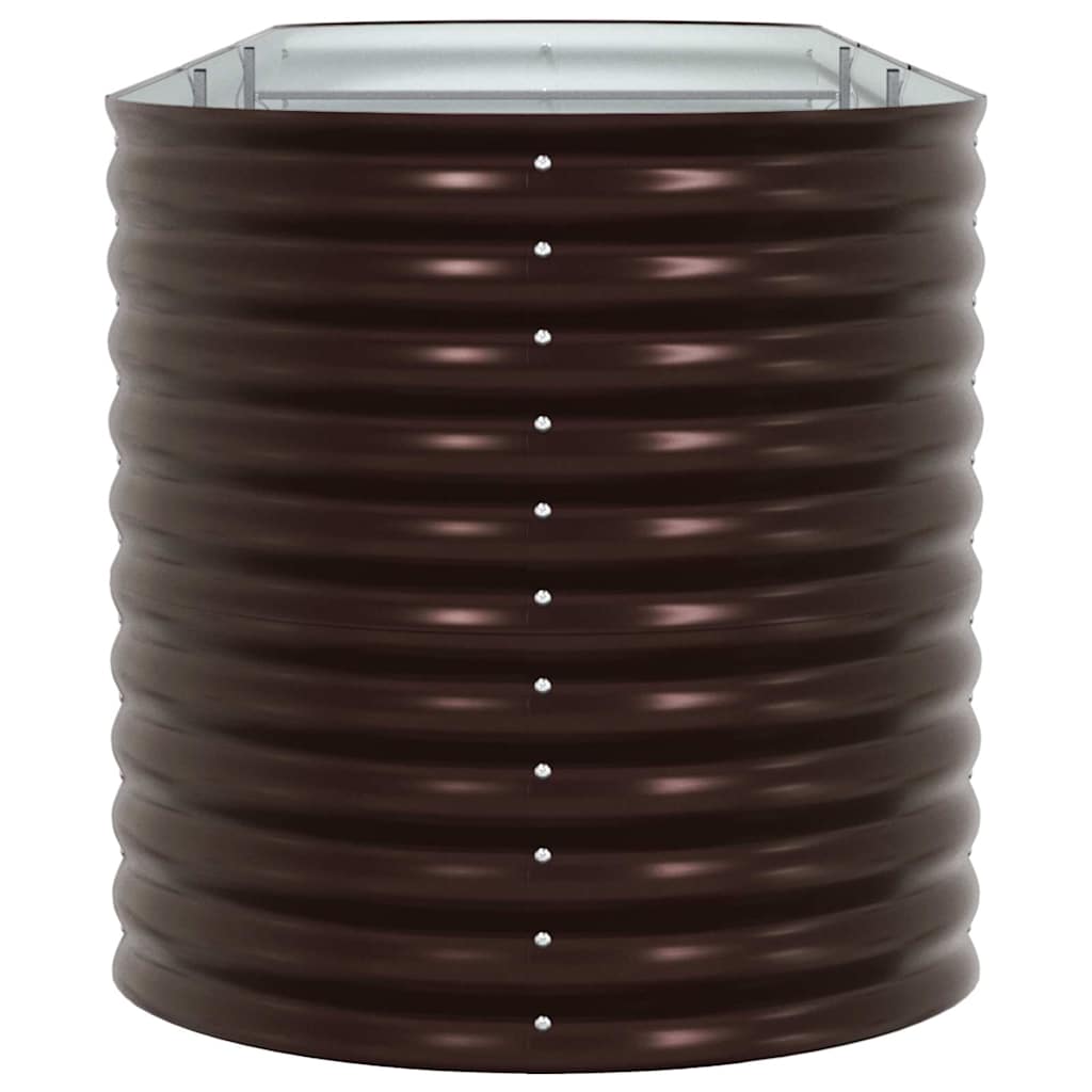 Raised Bed Brown 320 x 80 x 81 cm Steel