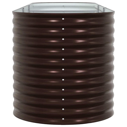 Raised Bed Brown 320 x 80 x 81 cm Steel