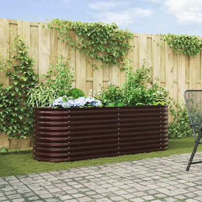 Raised Bed Brown 240 x 80 x 81 cm Steel