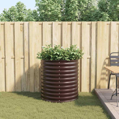 Raised Bed Brown 80 x 80 x 81 cm Steel