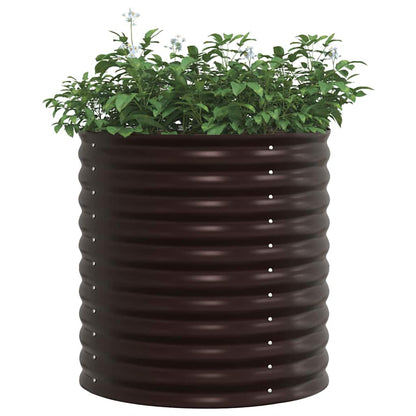 Raised Bed Brown 80 x 80 x 81 cm Steel