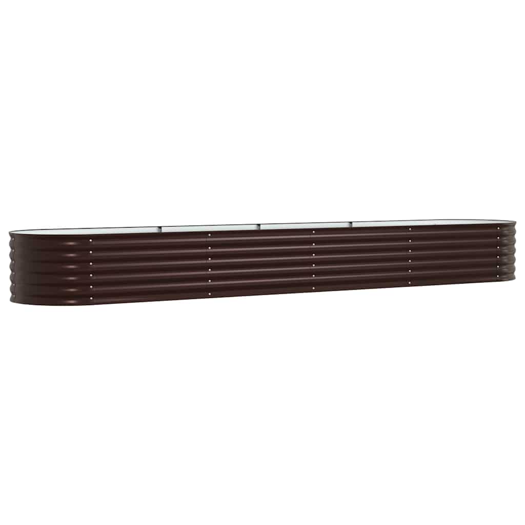 Raised Bed Brown 400 x 80 x 44 cm Steel