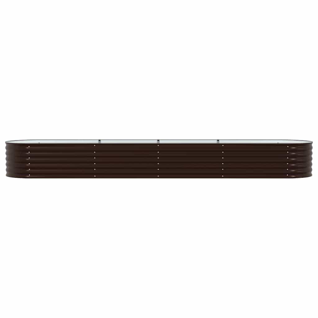 Raised Bed Brown 400 x 80 x 44 cm Steel