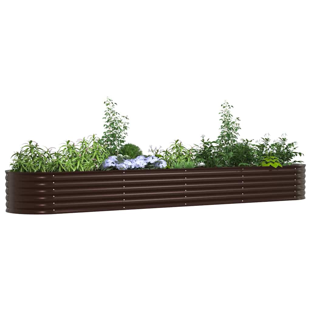 Raised Bed Brown 400 x 80 x 44 cm Steel