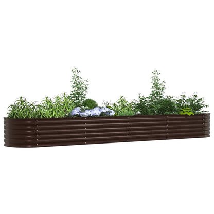 Raised Bed Brown 400 x 80 x 44 cm Steel