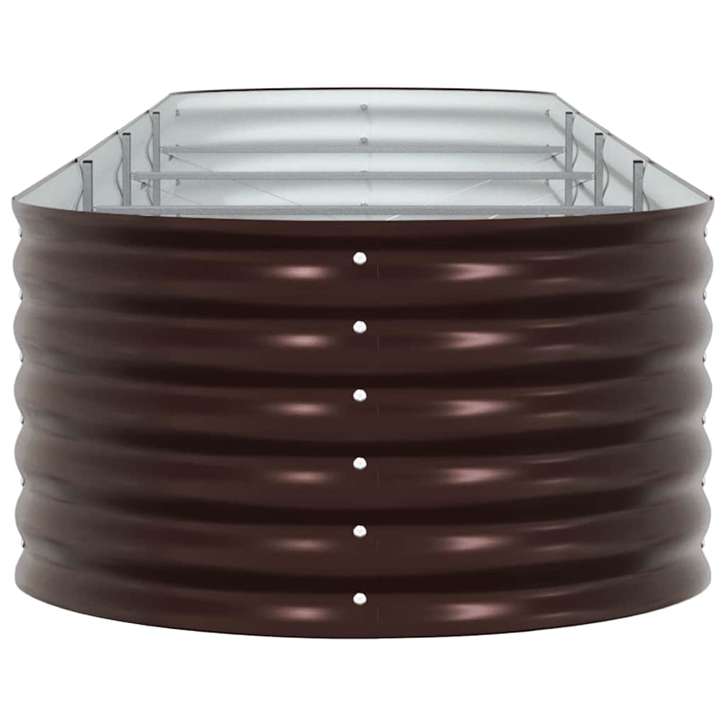 Raised Bed Brown 400 x 80 x 44 cm Steel