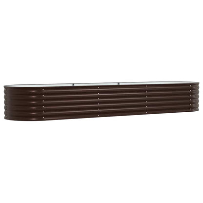 Raised Bed Brown 320 x 80 x 44 cm Steel