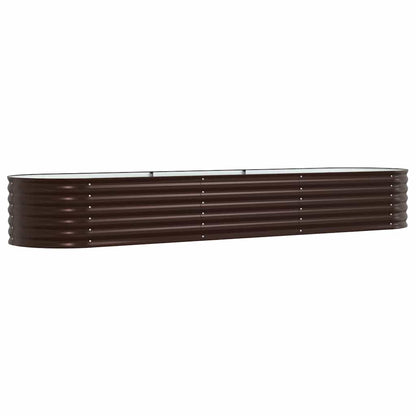 Raised Bed Brown 320 x 80 x 44 cm Steel