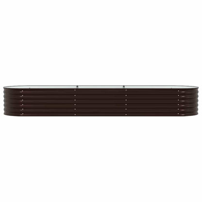 Raised Bed Brown 320 x 80 x 44 cm Steel