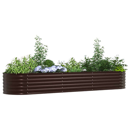 Raised Bed Brown 320 x 80 x 44 cm Steel
