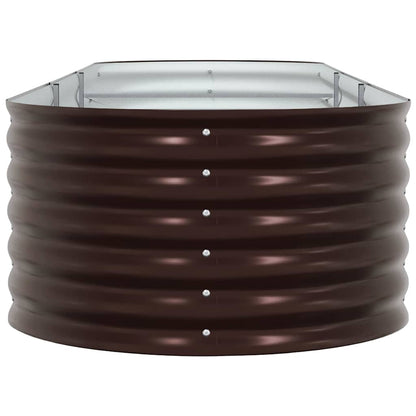 Raised Bed Brown 320 x 80 x 44 cm Steel