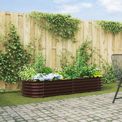 Raised Bed Brown 240 x 80 x 44 cm Steel