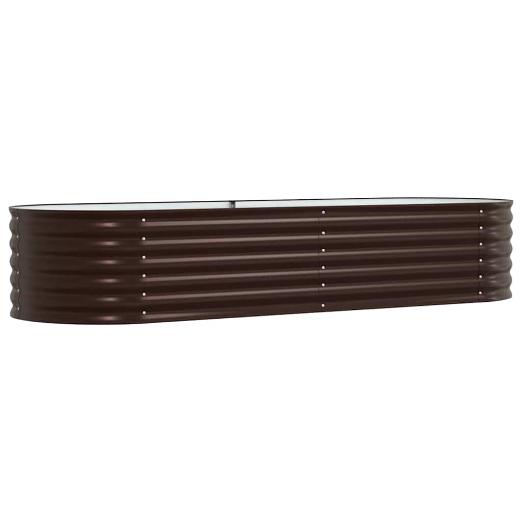 Raised Bed Brown 240 x 80 x 44 cm Steel