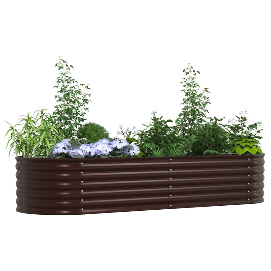 Raised Bed Brown 240 x 80 x 44 cm Steel