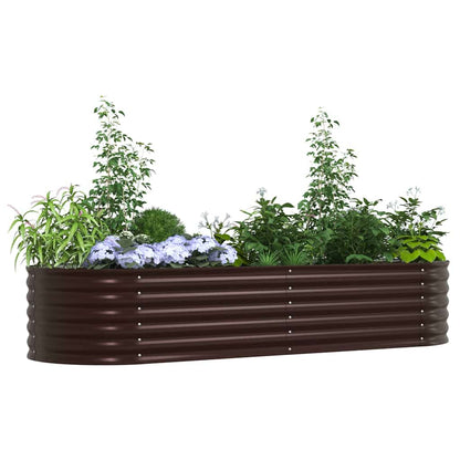 Raised Bed Brown 240 x 80 x 44 cm Steel