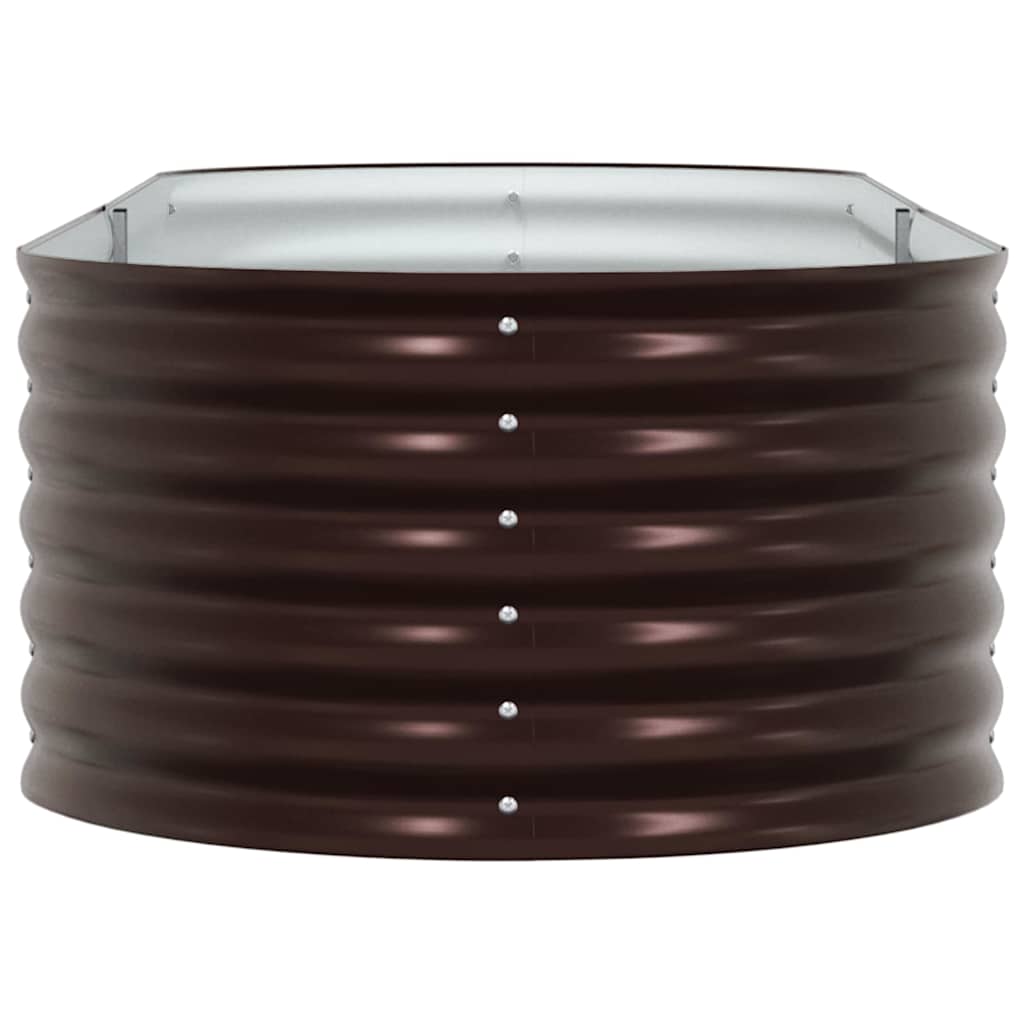 Raised Bed Brown 240 x 80 x 44 cm Steel