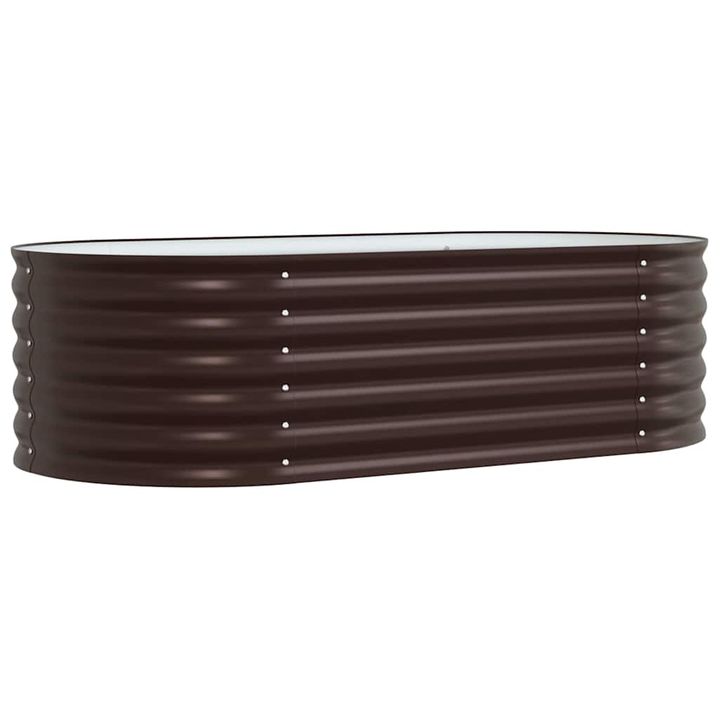 Raised Bed Brown 160 x 80 x 44 cm Steel