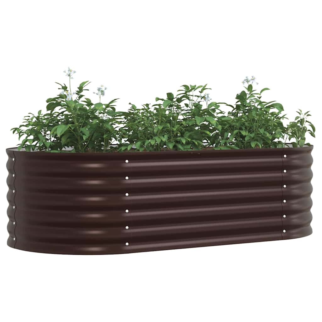 Raised Bed Brown 160 x 80 x 44 cm Steel
