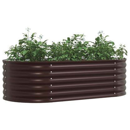 Raised Bed Brown 160 x 80 x 44 cm Steel