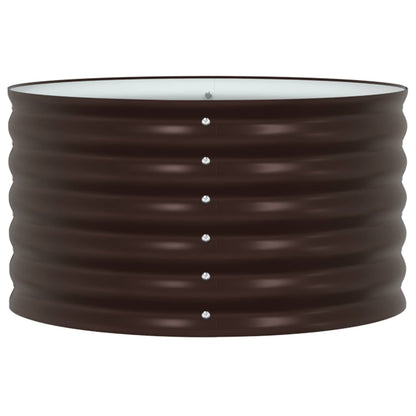 Raised Bed Brown 80 x 80 x 44 cm Steel