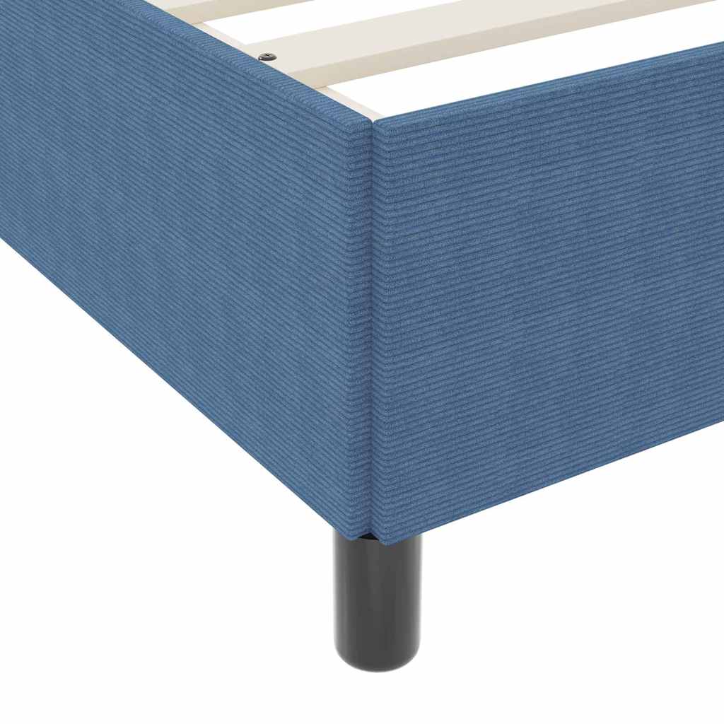 Bed Frame with Mattress Blue 180 x 200 cm Fabric