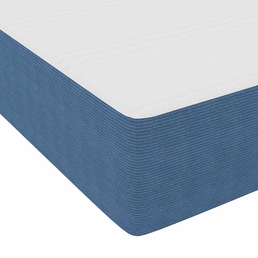 Bed Frame with Mattress Blue 180 x 200 cm Fabric
