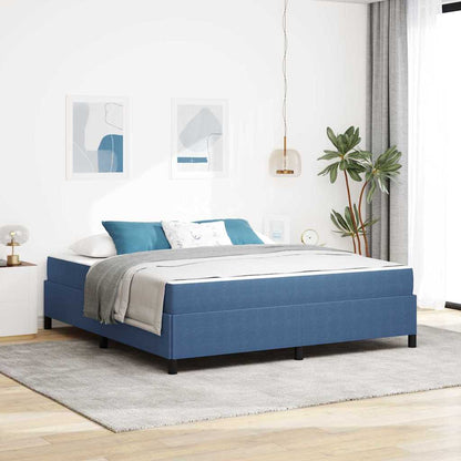 Bed Frame with Mattress Blue 180 x 200 cm Fabric