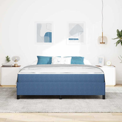 Bed Frame with Mattress Blue 180 x 200 cm Fabric