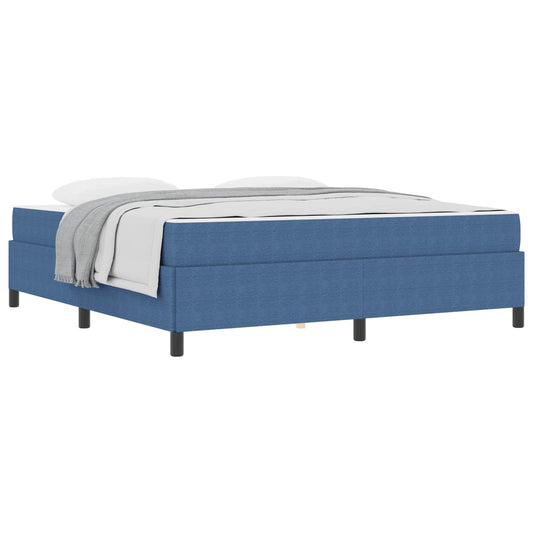 Bed Frame with Mattress Blue 180 x 200 cm Fabric