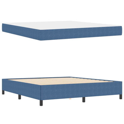 Bed Frame with Mattress Blue 180 x 200 cm Fabric