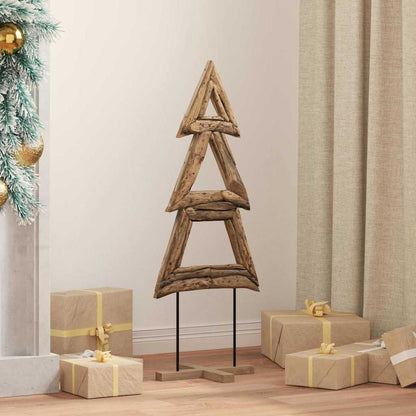 Christmas Tree with Stand Brown 90 cm Solid teak wood