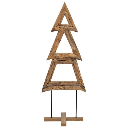 Christmas Tree with Stand Brown 90 cm Solid teak wood