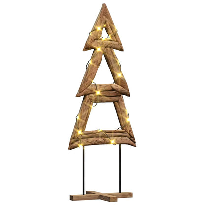 Christmas Tree with Stand Brown 90 cm Solid teak wood