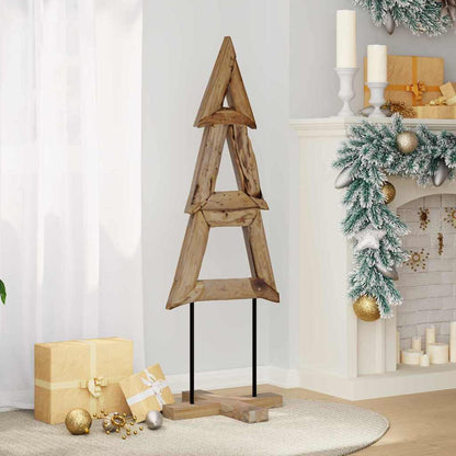 Christmas Tree with Stand Brown 120 cm Solid teak wood
