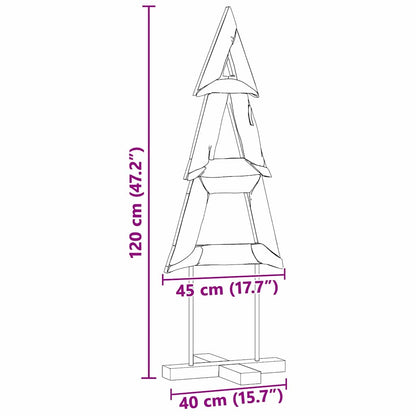 Christmas Tree with Stand Brown 120 cm Solid teak wood