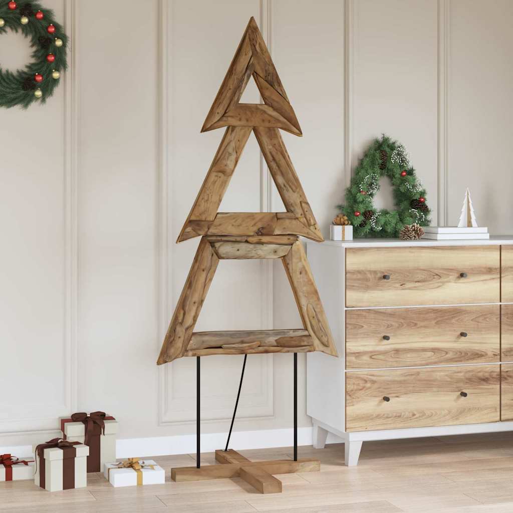 Christmas Tree with Stand Brown 180 cm Solid teak wood