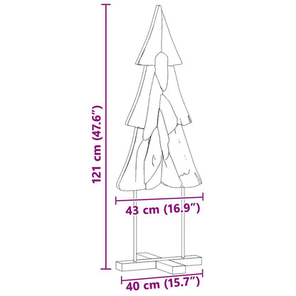 Christmas Tree with Stand Brown 121 cm Solid teak wood