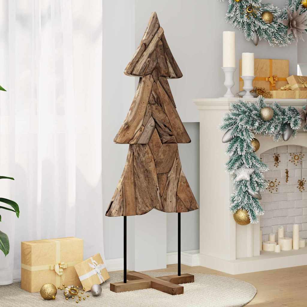 Christmas Tree with Stand Brown 150 cm Solid teak wood