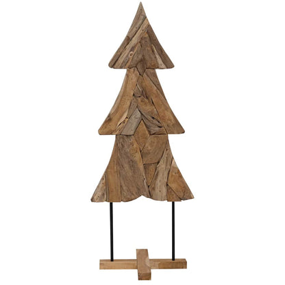 Christmas Tree with Stand Brown 150 cm Solid teak wood