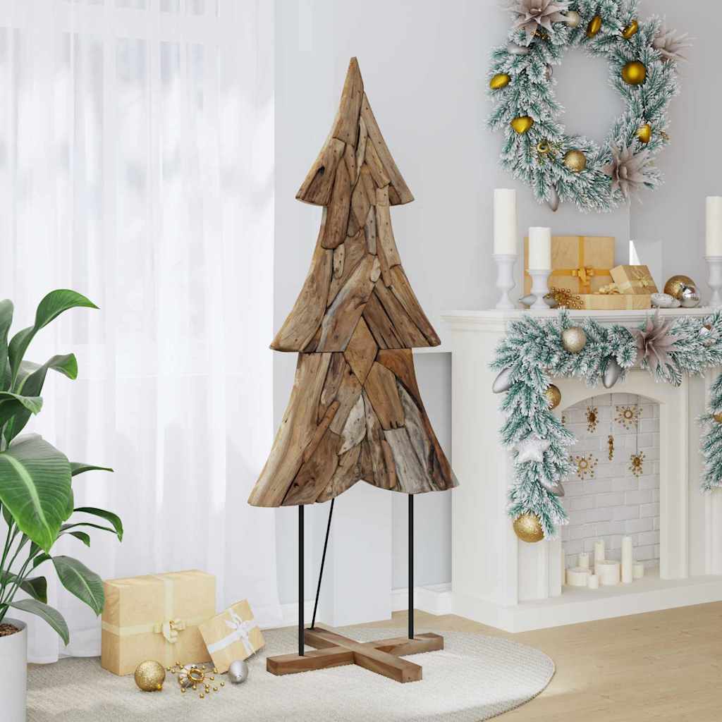 Christmas Tree with Stand Brown 180 cm Solid teak wood