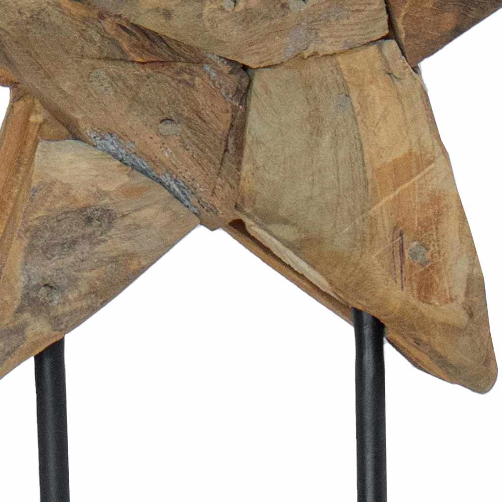 Christmas Star Brown 31 x 15 x 46 cm Solid Teak Wood